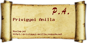 Privigyei Anilla névjegykártya